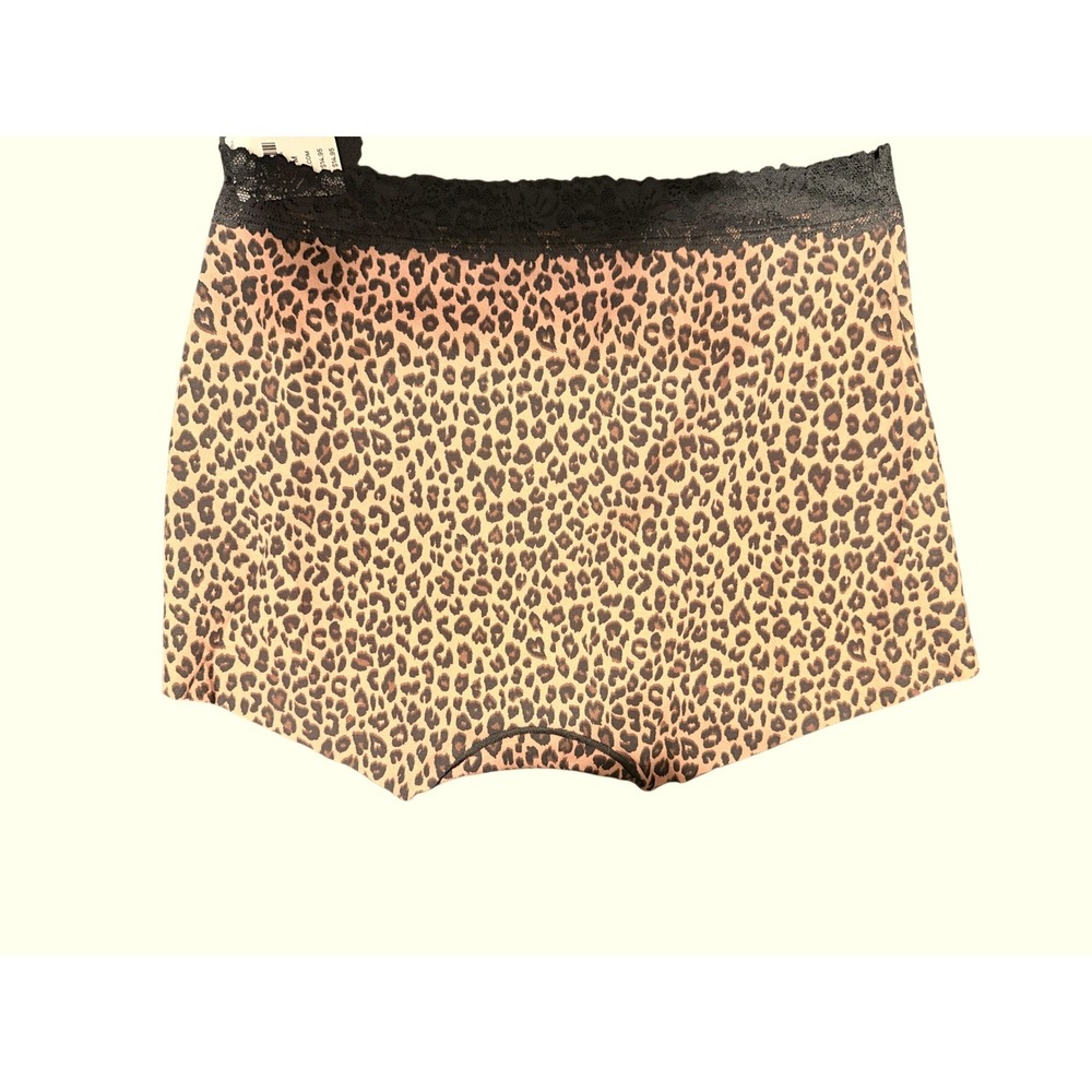 Victoria's Secret PINK Dorm Boyshort [M] Leopard Print Lace Trim {Indie Sleaze]
